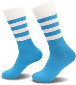 Classic Striped Tube Socks, Back To School Gifts, Soft Cotton Retro Tube Socks For Men, Women& Teens, 1 Pairs, Blue/White - Christmas Graduation Cotton Gift For For Men, Women, Teens. (146)