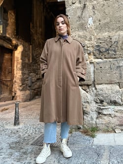 Vintage 80s women&#39;s wool coat - Tailored overcoat - women&#39;s overcoat - made in Italy clothing - Vintage coat - Used