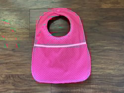 Reversible Triple Layer Baby Bib, Waterproof PUL fabric with Minky Back Bib, Snap Closure, Drool Bib, Teething Bib