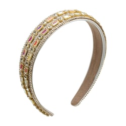 Crystal Headband Fashion Luxury Colorful Women Handmade Rhinestone Hairbands Hoop Jewelry Accessories (H1068-yellow)