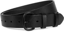 SANSTHS Women Leather Belt for Jeans Pants Dresses Black Ladies Waist Belt with Black Buckle Black With Black Buckle XXXL: Fit for Waist Size 51"-54"