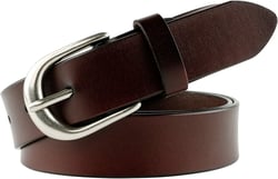 JASGOOD Women Leather Belt for Jeans Pants Plus Size Western Design Belt Alloy Buckle B-coffee Suit Waist Size 33"-37"
