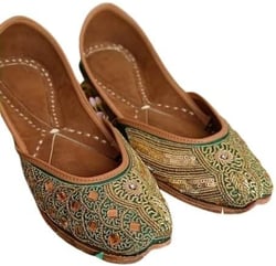 EthnicVibes Sreedevi Ethnic Punjabi Jutti Embellished Indian Wedding Women Party Flat US Size 6-10 DLY Vol-C 8 Design 12