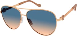 Jessica Simpson Women's J5706 Roped Metal Aviator Pilot Sunglasses with Uv400 Protection. Glam Gifts for Her, 60 Mm