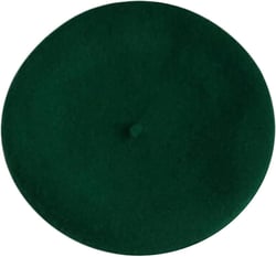 Women Wool Beret Hat French Style Solid Color Winter Bonnet Artist Hat Head Circumference 55-60cm Dark Green