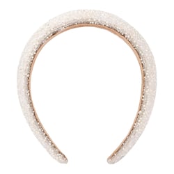 Rhinestone Headbands White Sequin Diamond Headband Padded Headbands for Women Beaded Headband Crystal Glitter Headbands Sparkly Hairband for Women's Hair Yoga Makeup Shower Women Girls