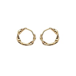 Gold Twisted Hoop Earrings for Women Silver Huggie Hoop Earrings Chunky Thick Open Hoop Earrings Wide Thick Lightweight Earring Fashion Dainty Earring for Girls