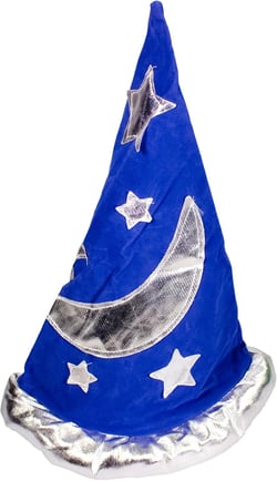 Windy City Novelties Blue Velvet with Silver Star Magical Wizard Party Hat