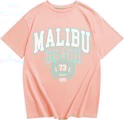 SOLY HUX Girl's Letter Graphic Print T Shirts Short Sleeve Round Neck Tee Tops 9 Years Light Pink Letter
