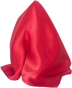 Royal Silk Creamy Satin Silk Pocket Squares for Men 100% Silk - 22 Color Red