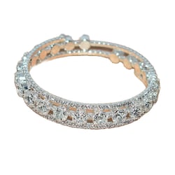 Silver Alloy Fashion Personality Rhinestone Wound Open Bracelet Women's Three-layer Retro Temperament Bracelet