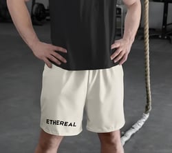 Ethereal Minimalist Shorts, Unisex Cotton Shorts, Mens Athletic Shorts, Casual Summer Shorts, Gift for Men, Gym Shorts, Smooth and Aesthetic