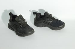 Unisex Toddler Black Fabric NIKE Slip On Lace Up Effect Casual Walking Trainers Shoes Size 9.5 / 27