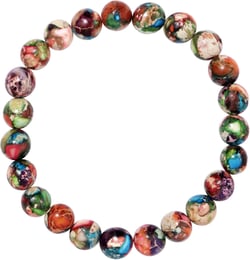 MINACHI Boho Tropical Bead Bracelet For Women - Adjustable Elastic Bracelet with Multi-Color Beads - Gift for Her, Medium