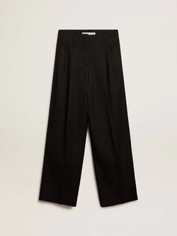 Women’s black wool gabardine pants
