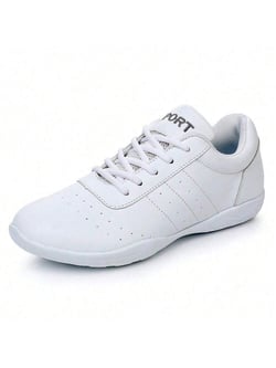 Competitive Aerobics Shoes Women Dance Shoes Girls Aerobics Shoes Cheerleading Shoes White Training Competition Shoes Wear With Hoodie